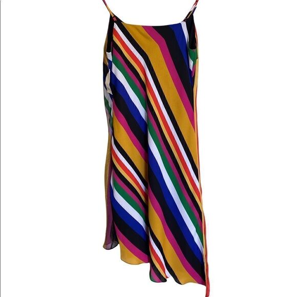 NWT Bar III Boho Sunset Rainbow Shine Asymmetric A Line Dress Size Small - Picture 7 of 8